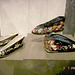 Flat artwork footwears  / Bata Shoe Museum- Toronto, Canada.  3 juillet 2007