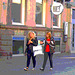 Ginatrico teenagers duo in eunuch sneakers / Adolescentes suédoises en espadrilles eunuques -  Ängelholm / Suède - Sweden.  23 octobre 2008- Postérisation