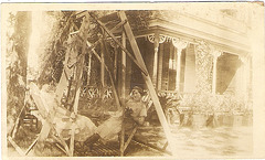 Two women on a swing