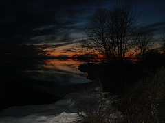 Coucher soleil au belvédère /  Viewpoint sunset  - Dans ma ville / Hometown -  2 mars 2010  - Photo originale