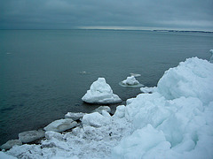 Eisschollen auf der Ostsee