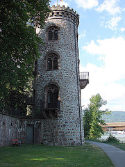 20070503 0407DSCw [D~SÄK] Diebsturm, Holzbrücke, Rhein, Bad Säckingen