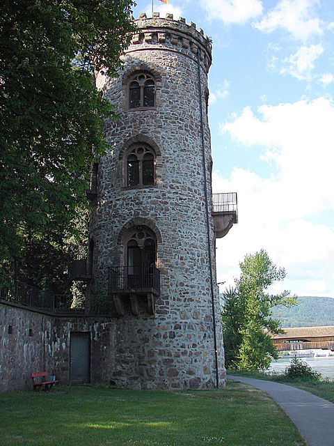 20070503 0407DSCw [D~SÄK] Diebsturm, Holzbrücke, Rhein, Bad Säckingen