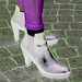 La Dame blonde Hoss Oss Fär en bottines sexy à talons hauts /  -  Hoss Oss Fär Swedish blond mature in short high-heeled Boots /  Ängelholm  /  Sweden - Suède.  23 octobre 2008 - Négatif RVB