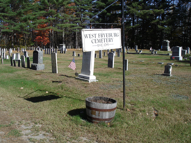 West Fryeburg cemetery.  USA