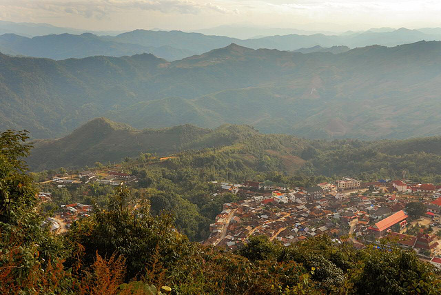 Montainview with the city in foreground