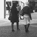 Evas shop willing swedish Goddesses duo in high-heeled Boots /  Duo de belles Suédoises en bottes à talons hauts -  Ängelholm /  Sweden - Suède.  23/10/2008-  N & B