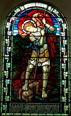 Morris and Co War Memorial Window, Warslow Church, Staffordshire