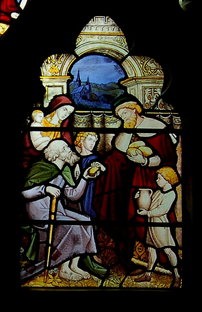 Detail of a chancel window, Yoxall Church,Staffordshire