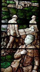 Detail of War Memorial Window, Yoxall Church, Staffordshire