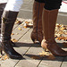 Evas shop willing swedish Goddesses duo in high-heeled Boots /  Duo de belles Suédoises en bottes à talons hauts - Photo originale