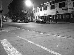 Halifax by the night . Nouvelle-Écosse ( NS)  Canada.   22 Juin 2008  - N & B  / B & W