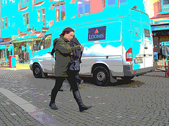 Dame d'âge mur en bottes SS / Loomis swedish Mature Lady in stylish SS Boots - Ängelholm / Suède - Sweden.  23 octobre 2008 - Postérisation