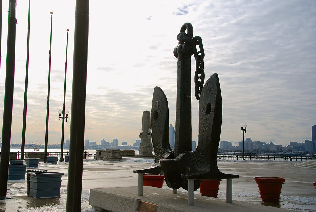 USS CHICAGO anchor, Navy Pier