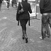 Dimani Swedish blond Lady in Dominatrix Boots /  Blonde suédoise en bottes à talons aiguilles -  Ängelholm / Suède - Sweden.   23-10-2008 - N & B