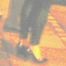 Blurry Danish blond Lady in black high heels shoes /  Copenhague -  25 octobre 2008