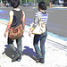 Jeune beauté asiatique en talons hauts / Short young Asian in jeans and high heels- Halifax, NS. Canada - Juin 2008 - Postérisation