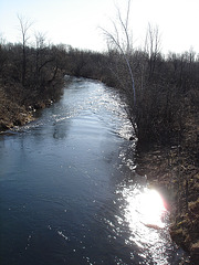 Petite rivière dans ma ville /   Hometown small river - 16 mars 2010- Photo originale