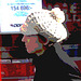 Direkten hatter in chunky heeled shoes and sexy skirt /  Suédoise à chapeau en jupe sexy et souliers à talons trapus /   Ängelholm /  Suède - Sweden.  23/10/2008 - Postérisation