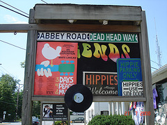 Hippies always welcome /  Woodstock. NY - USA - 21 juillet 2008