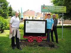 Memorvagoneto pri Joachhim Giessner en Esperanto-urbo Herzberg am Harz