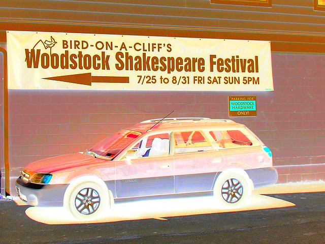 iper ok  Bird-on-a-cliff's Woodstock Shakespeare festival. Artwork