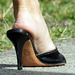 walking in heels, close up size 6