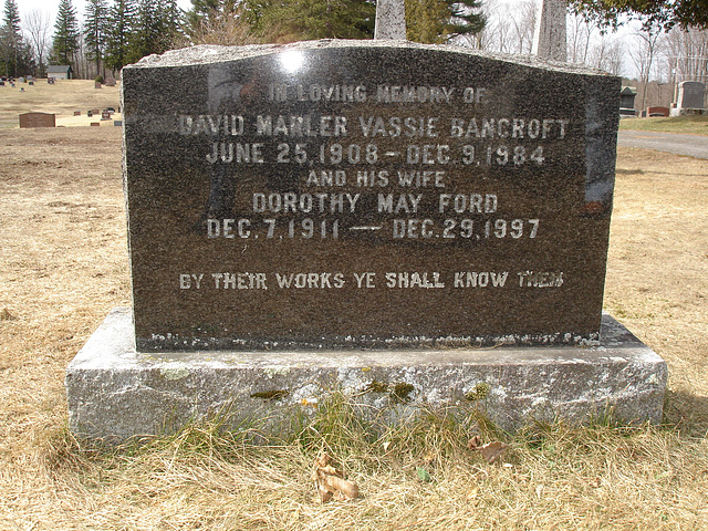 The Knowlton cemetery 1865 / Québec, CANADA -  28 mars 2010- Avec flash