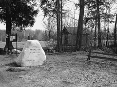 The Knowlton cemetery 1865 / Québec, CANADA -  28 mars 2010 - N & B