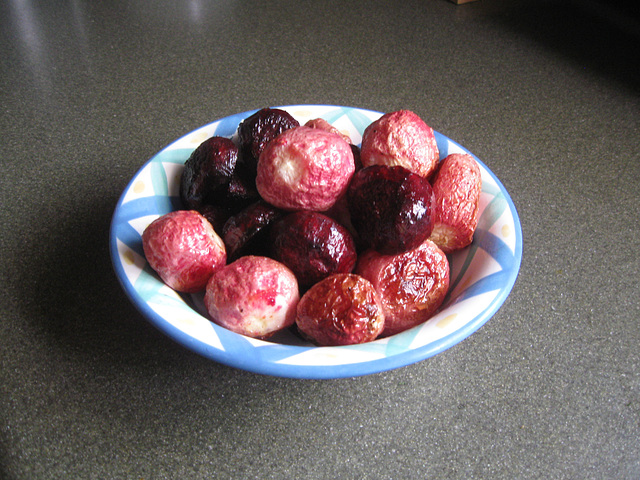 Roasted Beets and Radishes