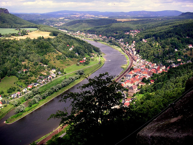 Blick von der Festung Königstein auf das Elbtal