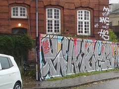 Fuck cups graffiti  / Polices !!  Foutez le camp !  / Christiania - Copenhagen / Copenhague.  26 octobre 2008