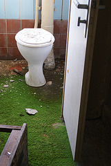Grüner Toilettenvorleger