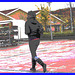 ICA Lady on flat boots / La Dame ICA en bottes à talons plats - Båstad / Sweden - Suède.  1er novembre 2008.- Postérisation