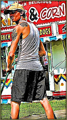 Carnival Employee with Water Hose