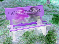 Le banc Goodfellow bench /  Création Krisontème avec petits fantômes / with charming ghosts.