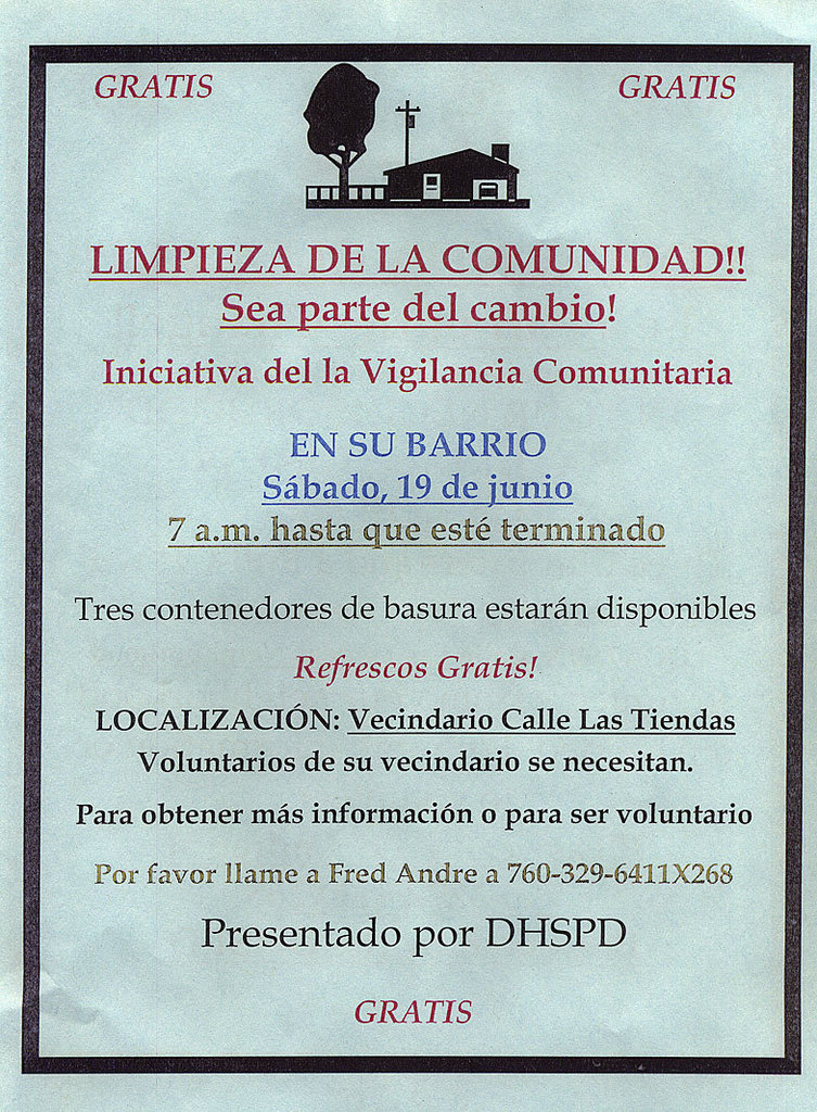 Calle Las Tiendas Cleanup
