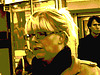 La Dame blonde Rikstelefon avec lunettes et bottes sexy / Rikstelefon Blond mature Lady with glasses in jeans and flat sexy Boots - Ängelholm  / Suède - Sweden.  23-10-2008- Sepia postérisé