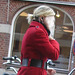 Grande blonde séduisante en bottes à talons hauts / Tall red Swedish blond lady in high-heeled boots - Ängelholm / Suède - Sweden. 23 octobre 2008. - Aérosol blanc