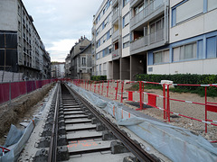 BESANÇON: Travaux du tramway, Avenue Fontaine Argent - 03.
