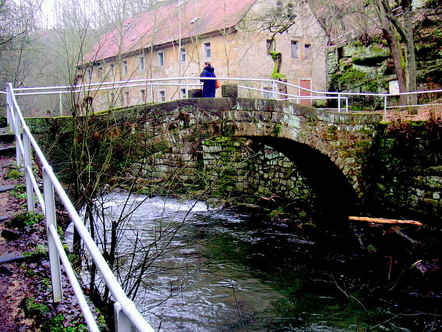 Brücke von 1735 im Liebethaler Grund auch Wagner Grund genannt