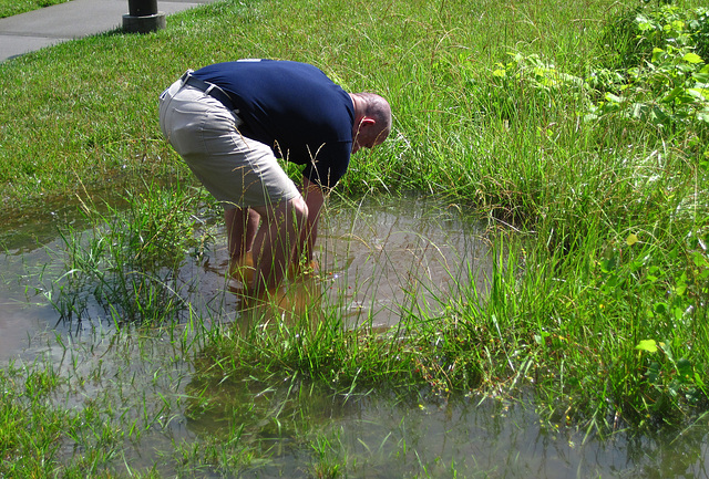 Johnny Cleaning Drain (0818)