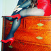 Mon amie / my friend Lady Roxy de l'Argentine / from Argentina with / avec permission - Red pumps / Escarpins rouges