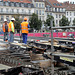 BESANÇON: Travaux du tramway, le pont Battant.