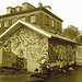 La maison Parkering forbudt house / Christiania - Copenhague / Copenhagen.  26 octobre 2008. -  Sepia