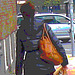 La Dame foncée et talons hauts /  Dark outfit Lady in high heels - Copenhagen / Copenhague, Danemark / Denmark.   20-10-2008 - Version postérisée