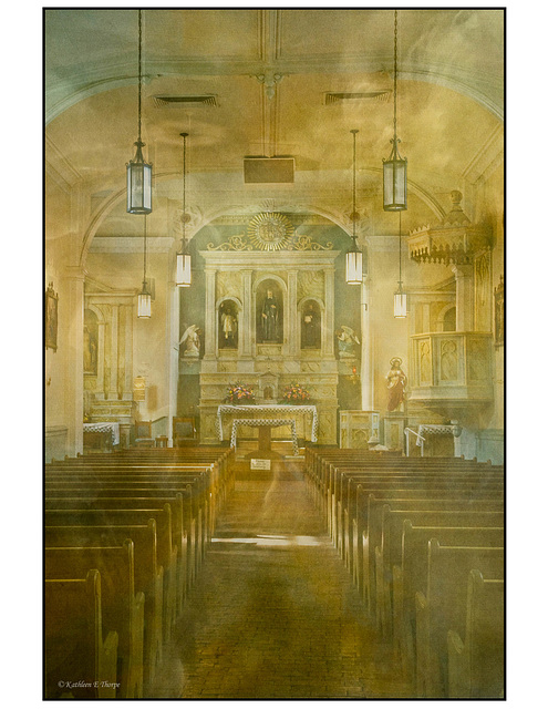 New Mexico Church Interior Nuriel Clouds Flypaper Texture