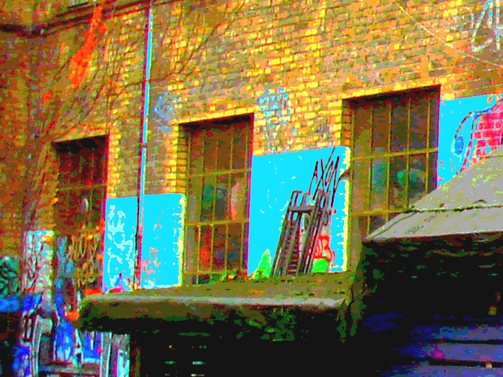 Le bâtiment Deck  /  The Deck building - Christiania / Copenhague - Copenhagen.  26 octobre 2008 - Postérisation