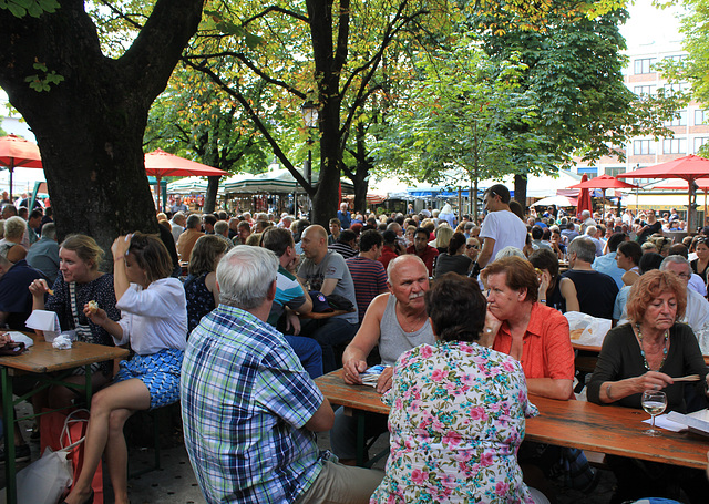 Auf dem Viktualienmarkt in München