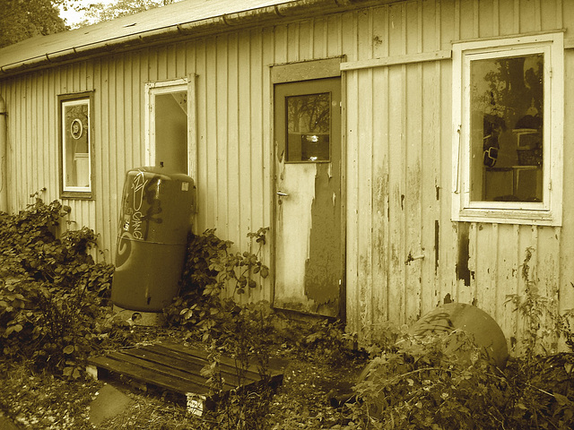 La maison Red gang house / Christiania - Copenhague / Copenhagen - 26 octobre 2008 / Sepia